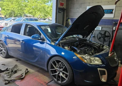Blue Buick on the dyno 1 Blue Buick on the dyno